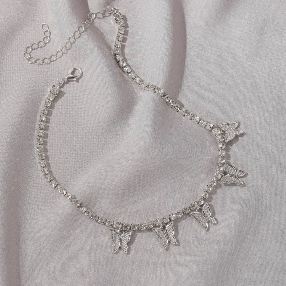 Silver Butterfly Choker 🦋